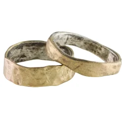 Tomfoolery 10 Carat Gold & Silver 6mm Ring Hot