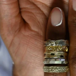 Tomfoolery ‘A Love Unseen Found’ Wedding Band in Silver & 14ct Yellow Gold Sale