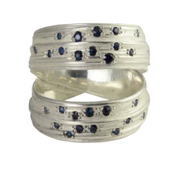 Tomfoolery Absolu ‘Continuous’ Art Ring with Sapphires Hot