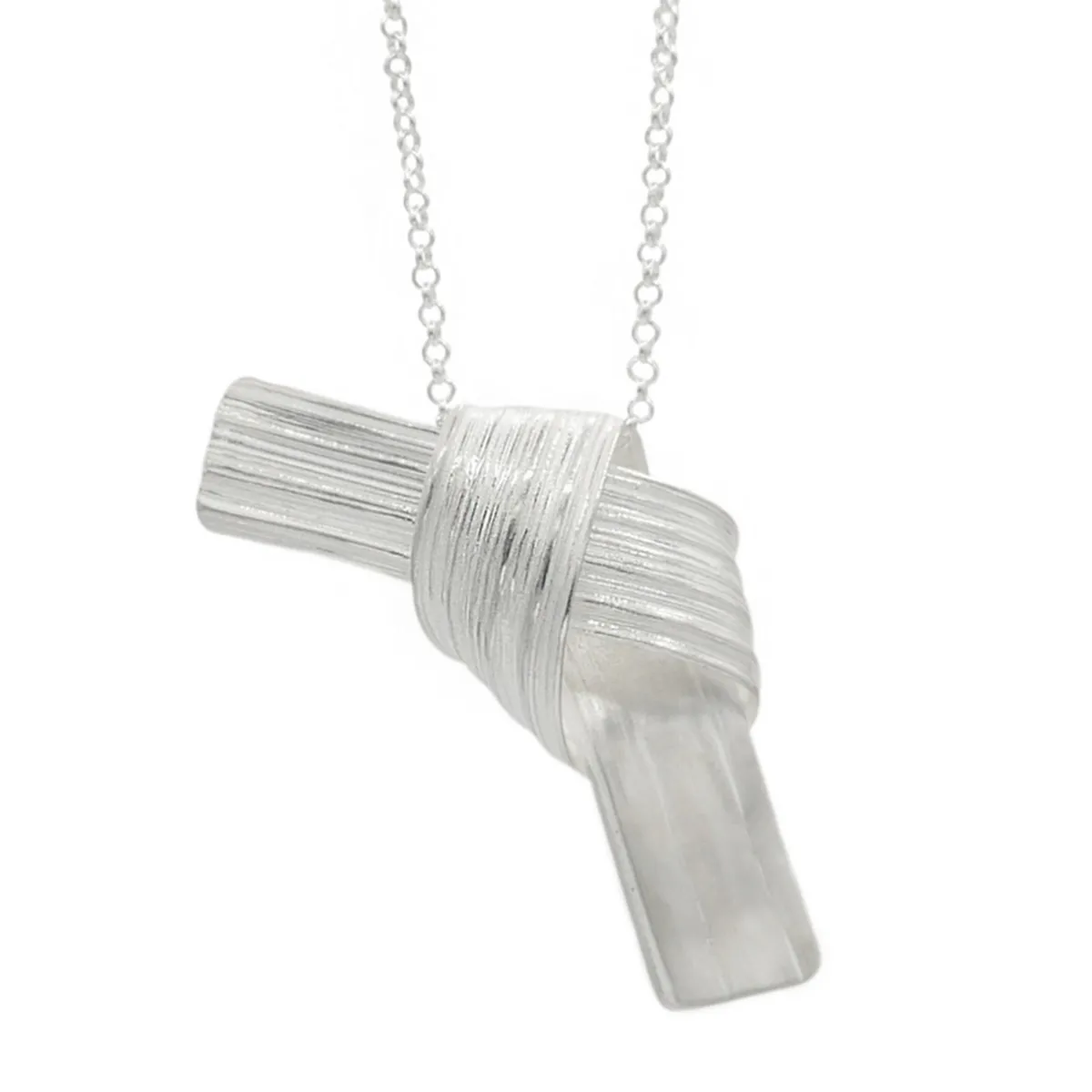 Tomfoolery Absolu Large Knot Pendant Silver Outlet