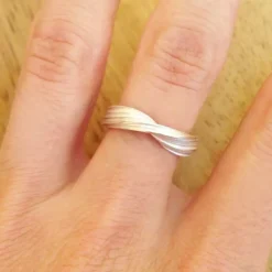 Tomfoolery Absolu Silver ‘Fold’ Ring Clearance