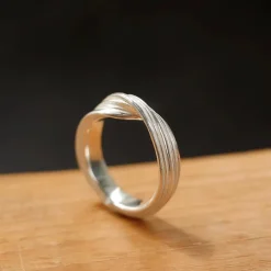 Tomfoolery Absolu Silver ‘Fold’ Ring Clearance