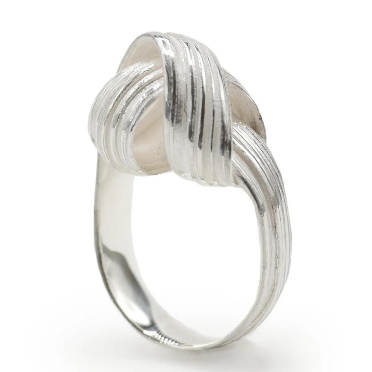 Tomfoolery Absolu Silver ‘Sculptural Loop’ Ring Hot