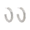 Tomfoolery Absolu Twist Silver Hoops New