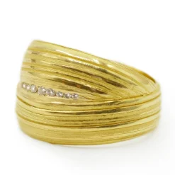 Tomfoolery Absolu ‘Wrap’ Yellow Gold & Diamond Ring Discount
