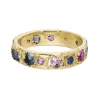 Tomfoolery Abstract Mixed Gemstone Band New