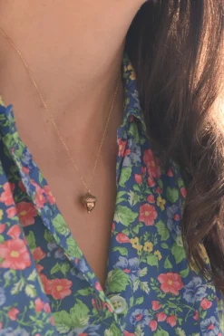 Tomfoolery Acorn Necklace in Bronze Online
