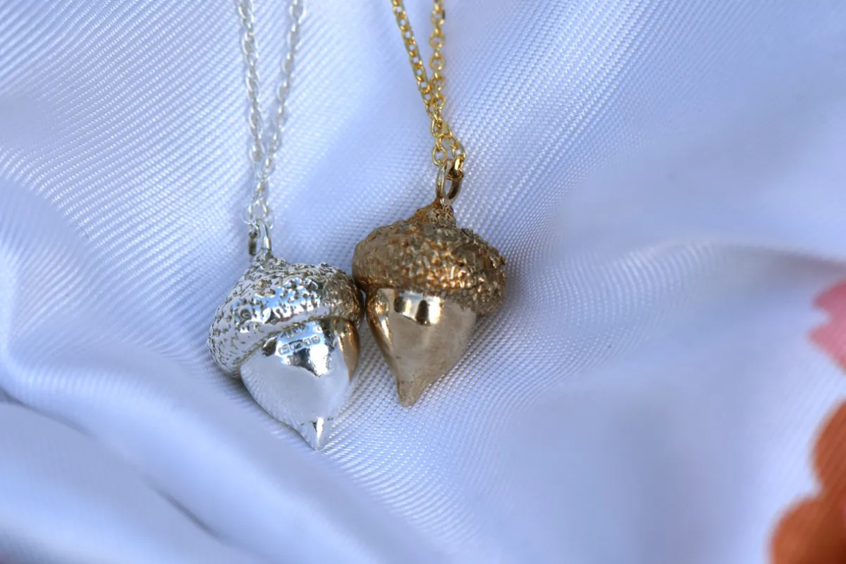 Tomfoolery Acorn Necklace in Bronze Online