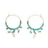 Tomfoolery Acqua Dolce Turquoise & Tourmaline Hoops Online