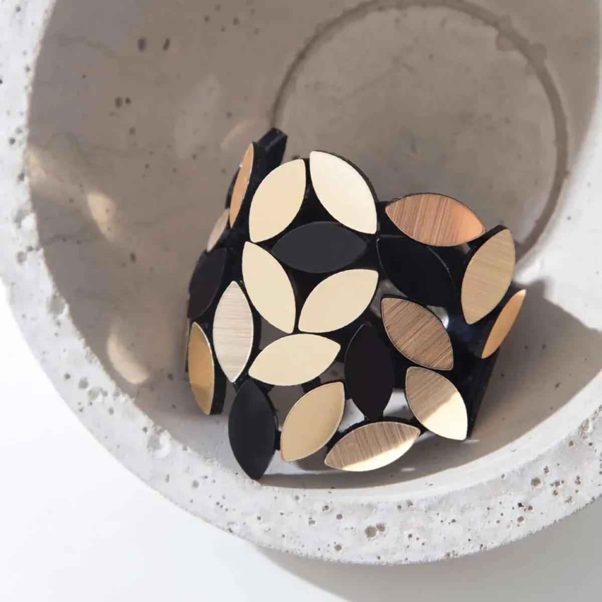 Tomfoolery Acrylic Leaves Statement Bracelet Fashion