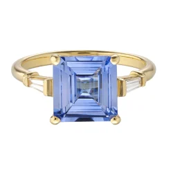Tomfoolery Adelphi Square Cut Sapphire and Diamond Ring Best