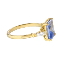 Tomfoolery Adelphi Square Cut Sapphire and Diamond Ring Best