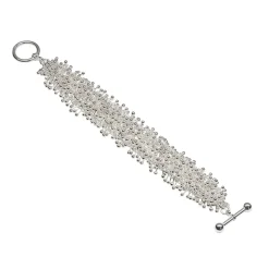 Tomfoolery Adorn Statement Bracelet Silver Hot