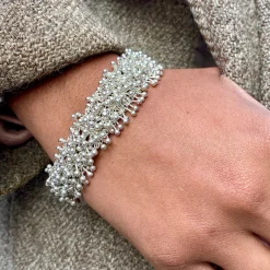 Tomfoolery Adorn Statement Bracelet Silver Hot