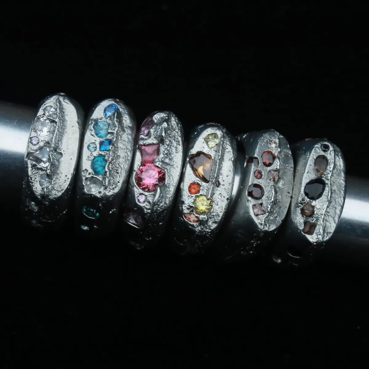 Tomfoolery Alex Pewter Signet Ring in White Fashion