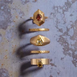 Tomfoolery Amor Fati Engraved Gold Band Hot