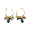 Tomfoolery Anemone Gemstone Hoops Small(Out of Stock) Best