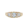 Tomfoolery Antique Aquamarine & Diamond Arch Ring Sale