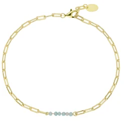 Tomfoolery Apatite Beaded Paperclip Chain Bracelet Outlet