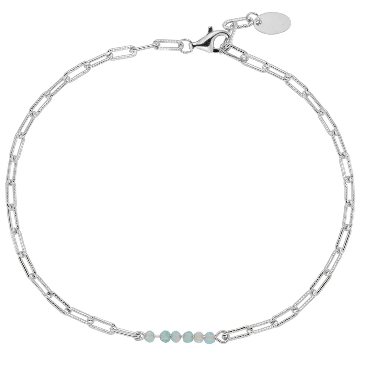 Tomfoolery Apatite Beaded Paperclip Chain Bracelet Outlet