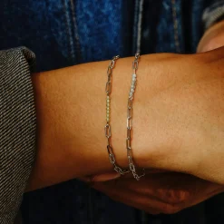 Tomfoolery Apatite Beaded Paperclip Chain Bracelet Outlet