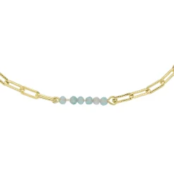 Tomfoolery Apatite Beaded Paperclip Chain Bracelet Outlet