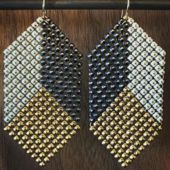 Tomfoolery Apex Long Mesh Drop Earrings Hot