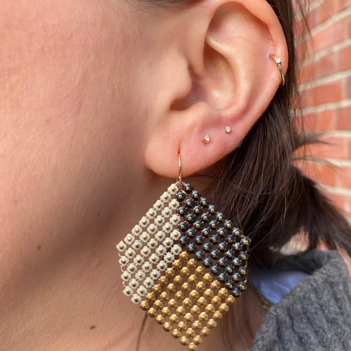 Tomfoolery Apex Mesh Drop Earrings Online