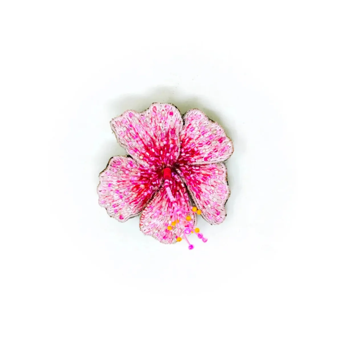 Tomfoolery Aphrodite Hibiscus Beaded Sequin Brooch Hot