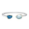 Tomfoolery Aquamarine & Blue Topaz Cuff Bangle Clearance