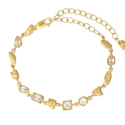 Tomfoolery Ara Gold & White Sapphire Bracelet Fashion