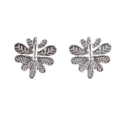 Tomfoolery Aralia Leaf Studs Hot