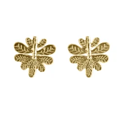 Tomfoolery Aralia Leaf Studs Hot