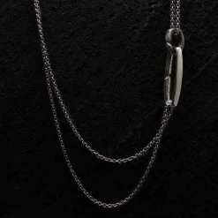 Tomfoolery Arkaika Silver Lock Chain Necklace Hot