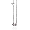 Tomfoolery Arkaika Small Oxidised Silver Cube Choker New