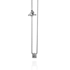 Tomfoolery Arkaika Small Oxidised Silver Cube Pendant Discount