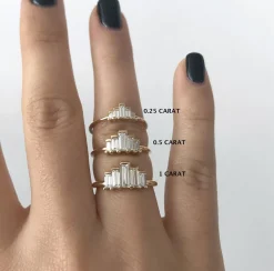 Tomfoolery Art Deco 0.25ct Baguette Engagement Ring Best