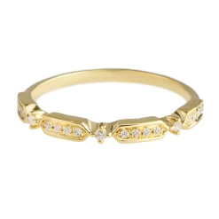 Tomfoolery Art Deco Diamond Half Eternity Ring Discount