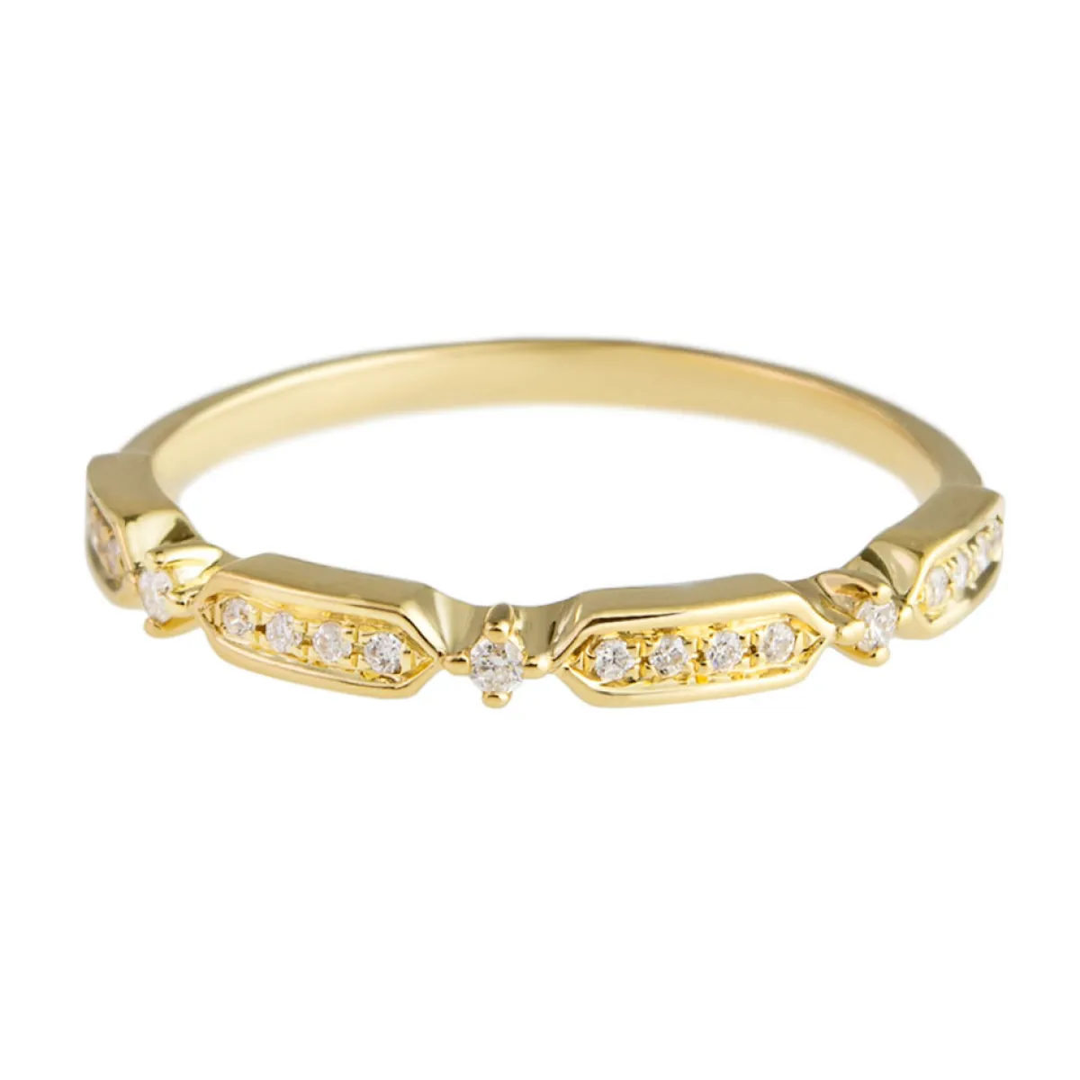 Tomfoolery Art Deco Diamond Half Eternity Ring Discount