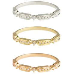 Tomfoolery Art Deco Diamond Half Eternity Ring Discount