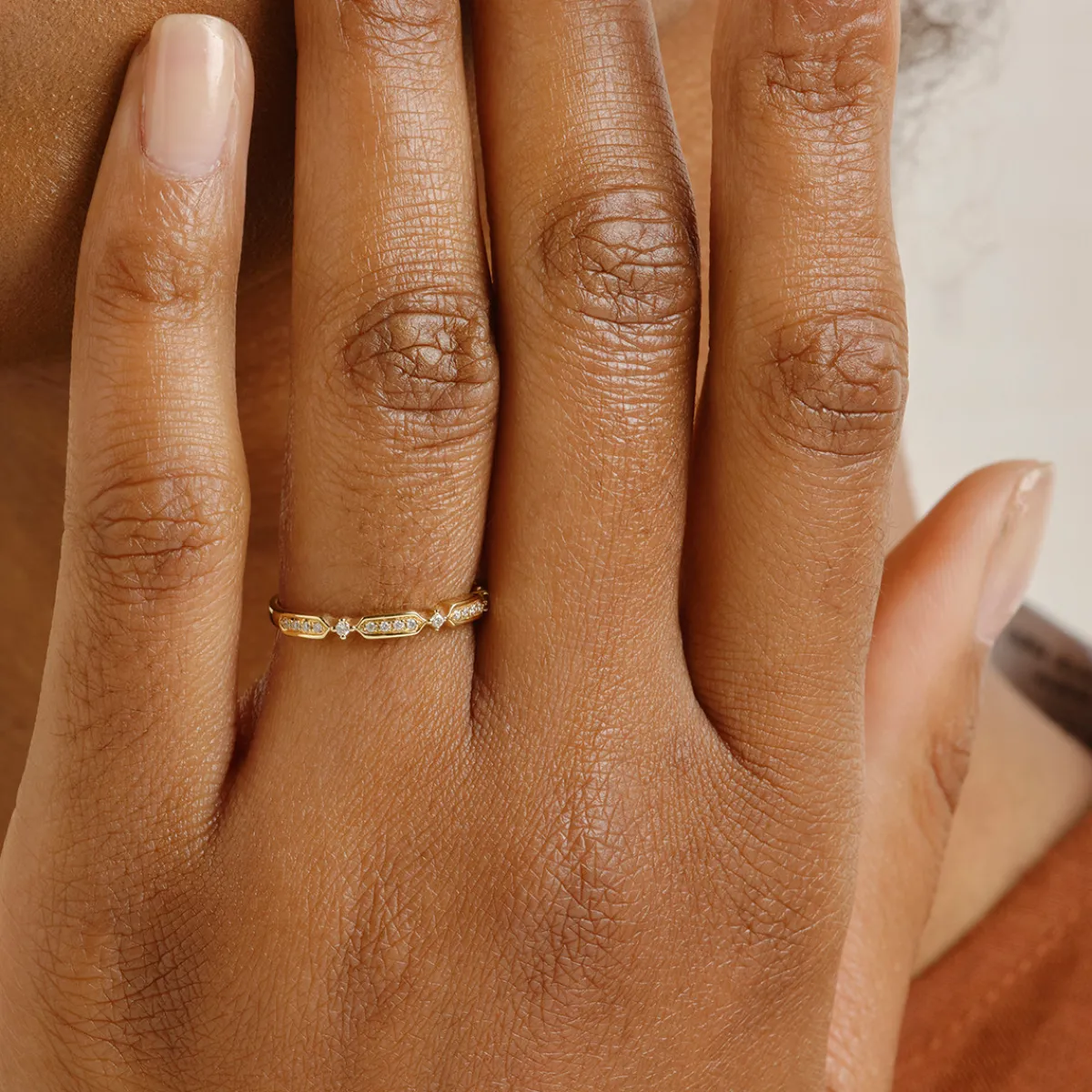Tomfoolery Art Deco Diamond Half Eternity Ring Discount