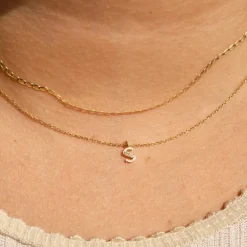 Tomfoolery Art Deco Diamond Letter Necklace Fashion