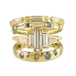 Tomfoolery Art Deco Diamond Wedding Band New