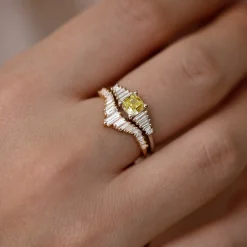 Tomfoolery Art Deco Tapered Baguette Diamond Ring Fashion