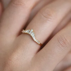 Tomfoolery Art Deco Tapered Baguette Diamond Ring Fashion