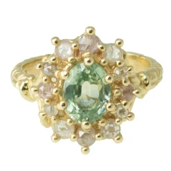 Tomfoolery Aster Pale Sapphire Halo Ring Online