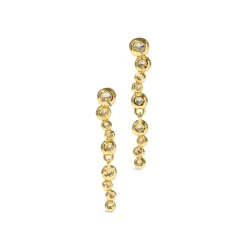 Tomfoolery Asterales Short Gold Cascading Earrings Discount