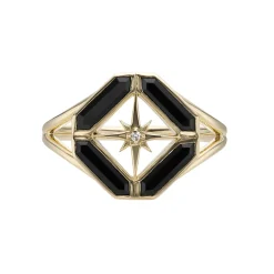 Tomfoolery Astra Journey Black Spinel Ring Fashion
