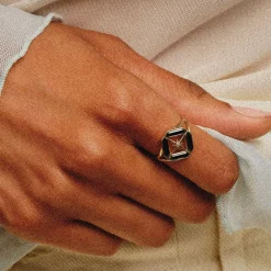 Tomfoolery Astra Journey Black Spinel Ring Fashion