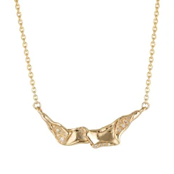 Tomfoolery Athena Gold Asymmetric Textured Pendant Best